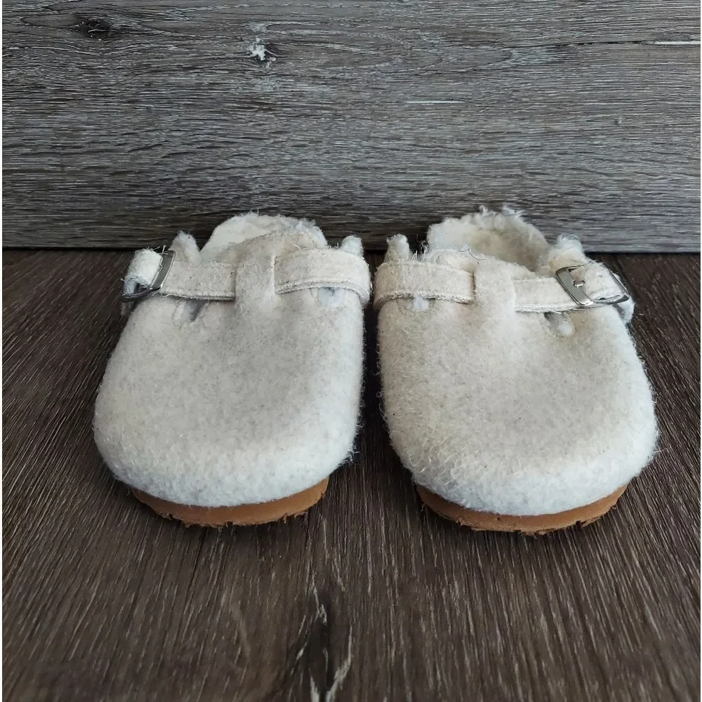 Gap Sherpa Clogs Ivory Beige Heather Size 10/11
